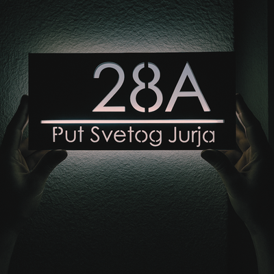 LED hišna številka 1
