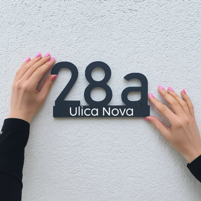 Numero civico sulla linea aggiungi stampa